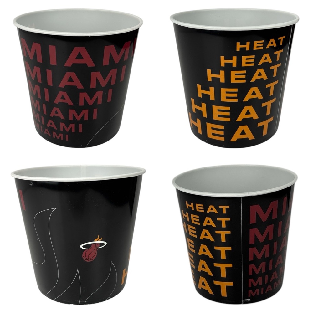 Miami Heat Black Orange and Red Popcorn Bucket